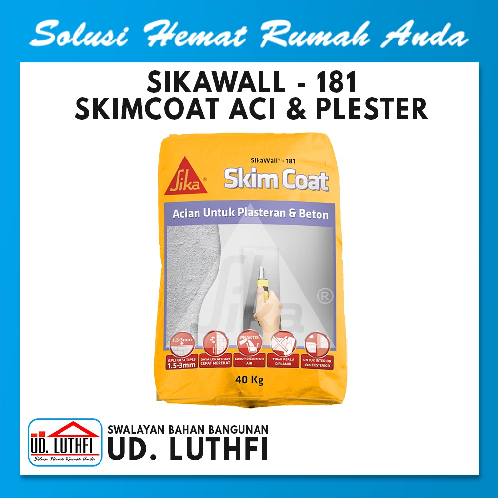 Semen Acian Plester 40kg / Semen Mortar Instan Acian SikaWall 181 40kg