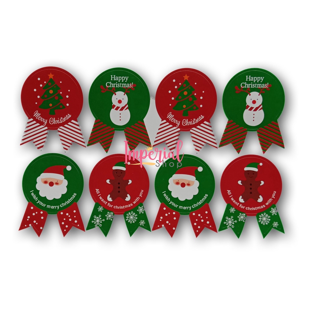 

Sticker Tema Natal Stiker Christmas Xmas Tempelan Kertas Merry Christmas Lucu Unik Hiasan