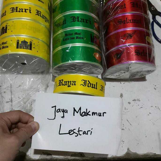 

Pita lebaran selamat idul fitri 3 warna - Kuning
