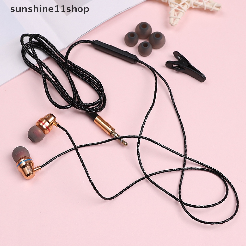 Sho headset Earphone Kabel stereo heavy bass Dengan noise Canceling Untuk Olahraga