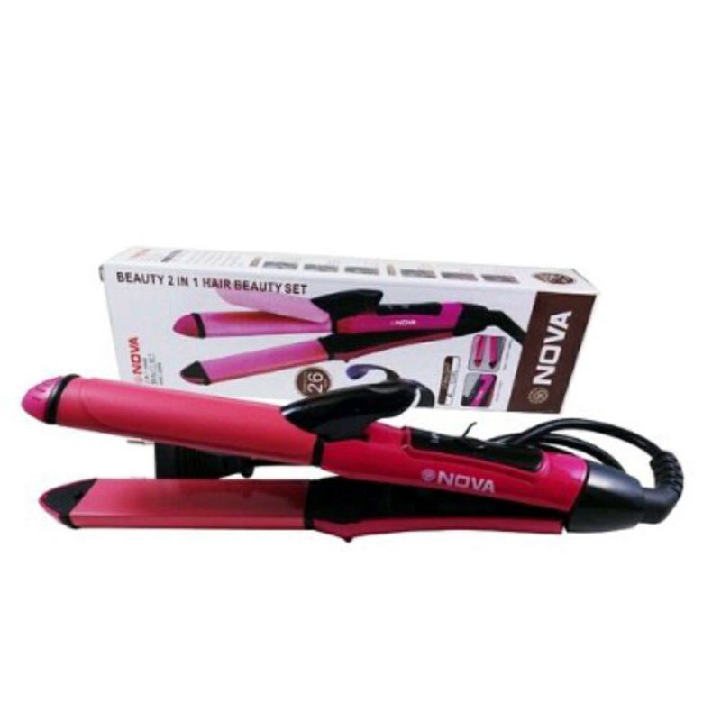 Catok Nova 2in1 Curly Straight Lurus Keriting Merk Type NHC 2009 Catok Rambut Nova 2in 1