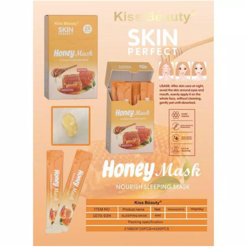 COD BELI 2SASET GRATIS 1PCS KUAS MASKER Masker Kiss Beauty Clay Sleeping Mask [Saset] ISI 4GRAM