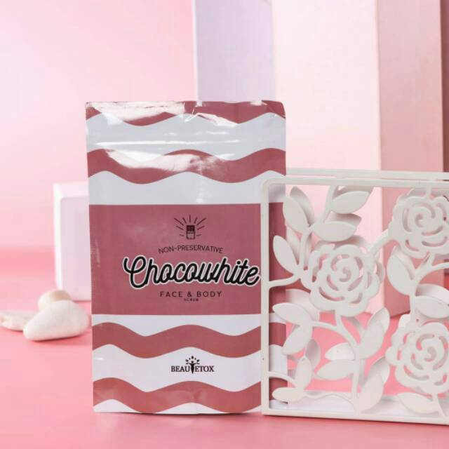 CHOCOWHITE FACE & BODY SCRUB 125GR SCRUB BADAN SCRUB TUBUH SCRUB WAJAH SCRUB ORGANIK SCRUB ALAMI SCR