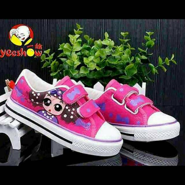 Sepatu Anak Cewek Kekinian Rurry Yeeshow Hot Pink Shoes