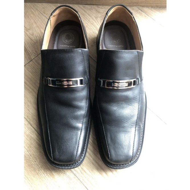 Sepatu Original Hush Puppies Kulit Hitam Pria Ukuran 42 Second / Bekas