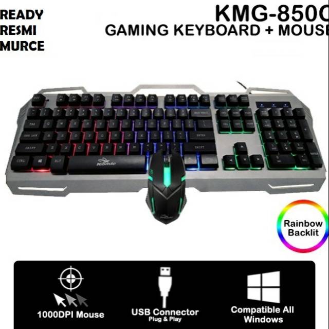KEYBOARD GAMING + MOUSE (KOMIC KMG-850C LED) MURAH DAN GARANSI