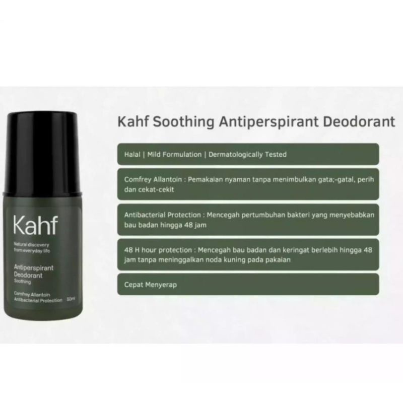 KAHF Soothing Antiperspirant Deodorant 50mL Deodorant Kahf Natural Deodorant Pria