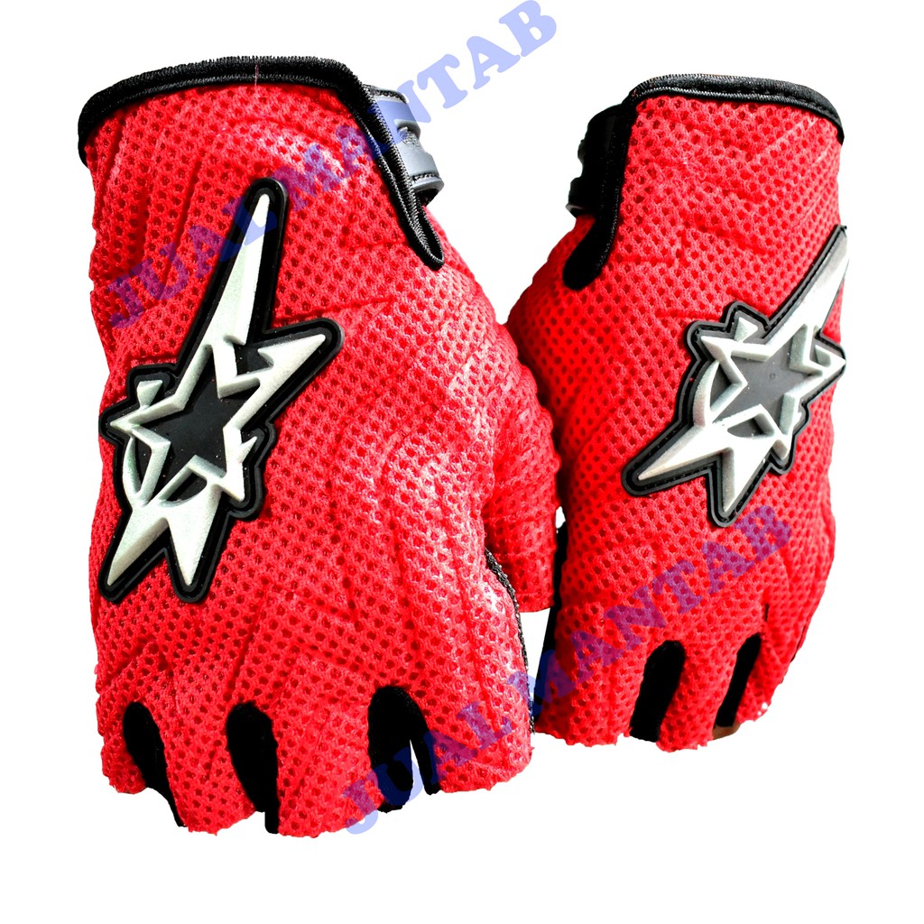 Sarung Tangan Motor l Aksesoris Sarung Tangan GP Star Motif Cakra Half Pendek Murah Sarung Tangan Bikers l Ridding l Motorcycle Glove All Size Murah Best Quality