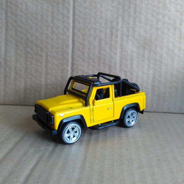 mainan anak mobil jeep defender kuning bisa buka pintu
