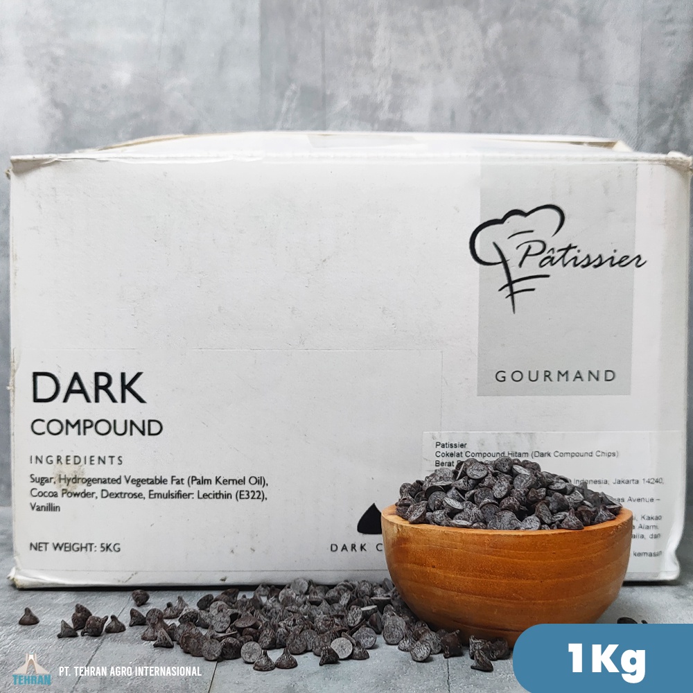 

Patissier Gourmand Dark Chips 1 Kg | Cokelat Hitam Patissier