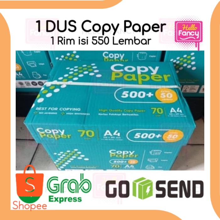 

Kertas HVS A4 70 gr Copy Paper 1 Dus 70gr KHUSUS GOSEND tools 6Zept