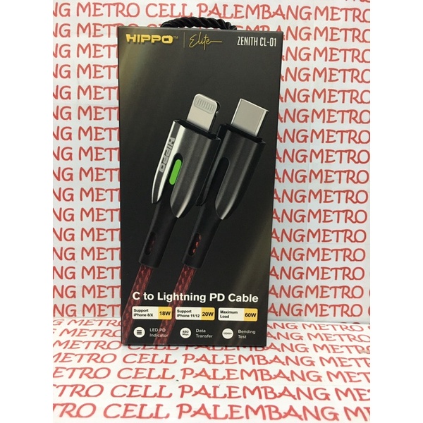 HIPPO KABEL DATA ELITE ZENITH MP USB TO TYPE-C/ZENITH CL01 TYPE C TO LIGHTNING