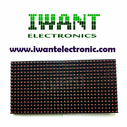 Langsung Order Led Modul P10 DIP MERAH Semi Outdoor (Indoor) Running Text Modul Murah
