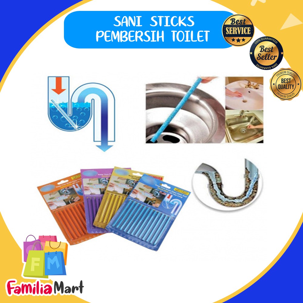 Sani Stick Drain Pembersih Pewangi Wastafel Saluran Air Mampet Toilet Pipa Wastafel Drain Sticks WC WARNA RANDOM