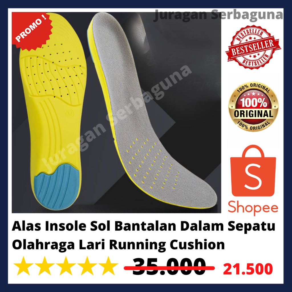 Alas Insole Sol Bantalan Dalam Sepatu Olahraga Lari Running Cushion