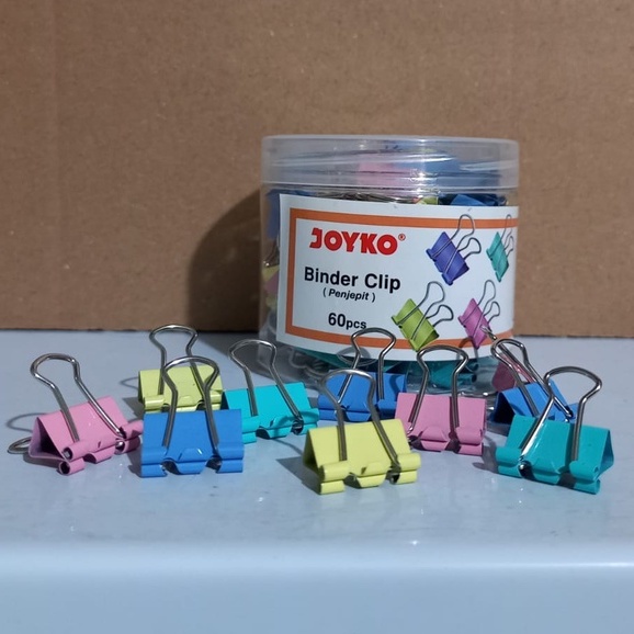 JOYKO BINDER CLIP WARNA PASTEL / PENJEPIT KERTAS PASTEL / KLIP KERTAS LUCU