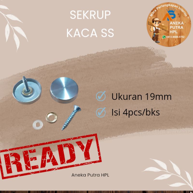 HUBEN SEKRUP KACA STAINLESS STEEL