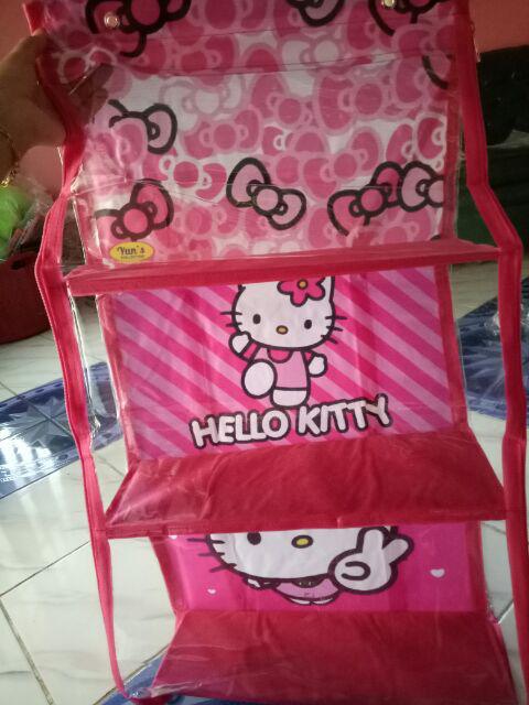 Rak Gantung Organizer Set 3in1 Rak Tas,sepatu,jilbab+hanger Besi Banner Karakter 1 Kg