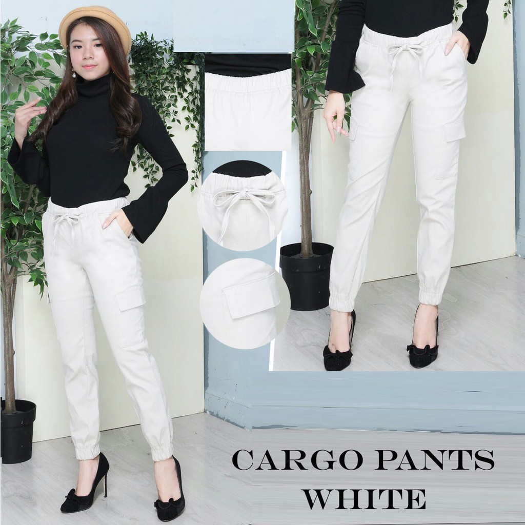 QFS CARGO PANT PUTIH / FIT TO L / BEST QUALITY