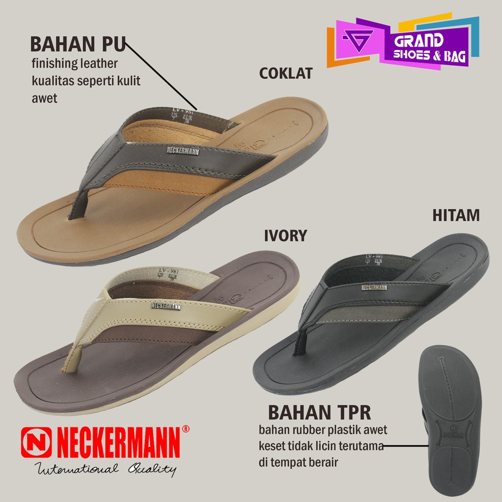 Jual sandal kulit pria original Sandal Neckerman Sandal Kasual Pria lv ...