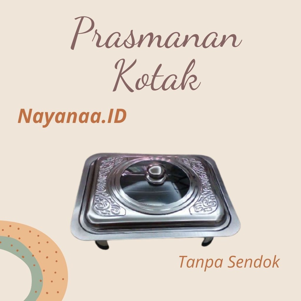 Tempat Makan Prasmanan Silver TTP Ukiran 555 - Prasmanan Satuan - Prasmanan Stainless Pan