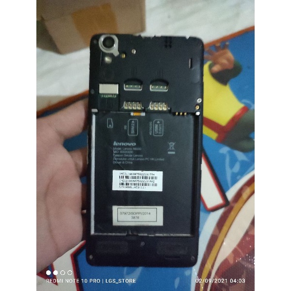 Mesin Lenovo A6000 / A6010 Ram 2/16 (Mesin hidup tested)