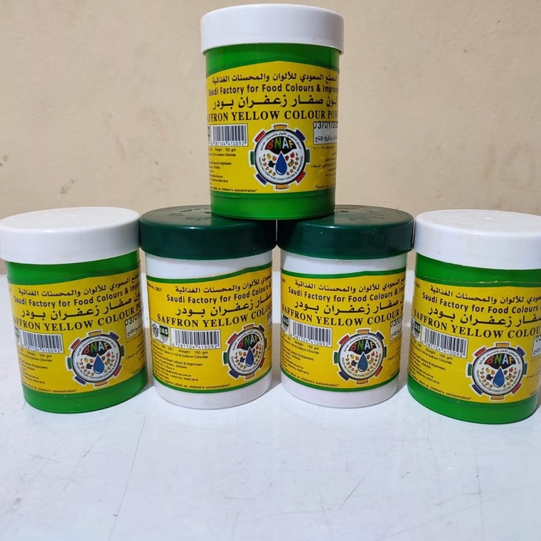 

100 gram Saffron Yellow Color Powder / Zafaron / Safron / Zafaran Pewarna Makanan Alami