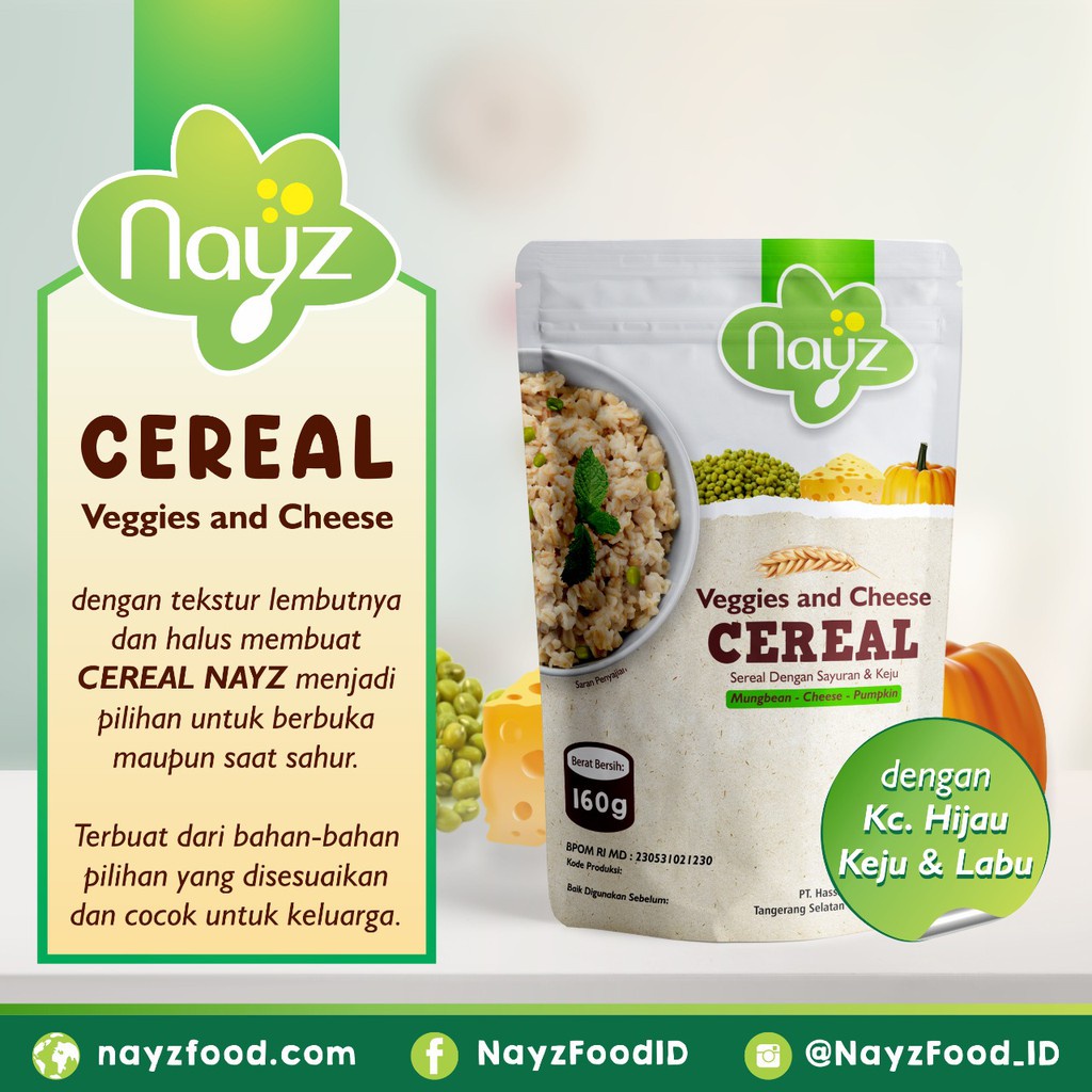 Nayz Cereal Veggies &amp; Chesse Cereal 160gr