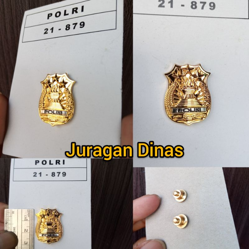 Pin Emblem Lencana Kewenangan POLRI kecil jatah original