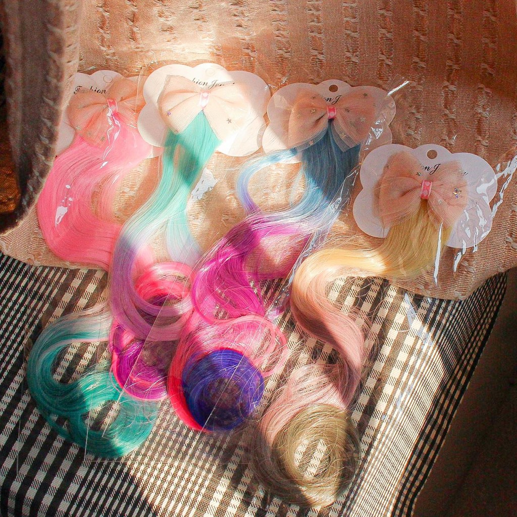 Hairclip/Jepitan Rambut Palsu Anak Colorful (Import)