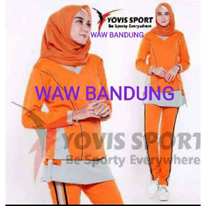 Setelan Olahraga Wanita'Setelan Senam Wanita'Setelan Zumba Wanita'Setelan Yoga Wanita'Setelan Aerobik Wanita'Setelan Yovis Sport'Setelan Training Wanita'Setelan Yoga Wanita-Orange Abu