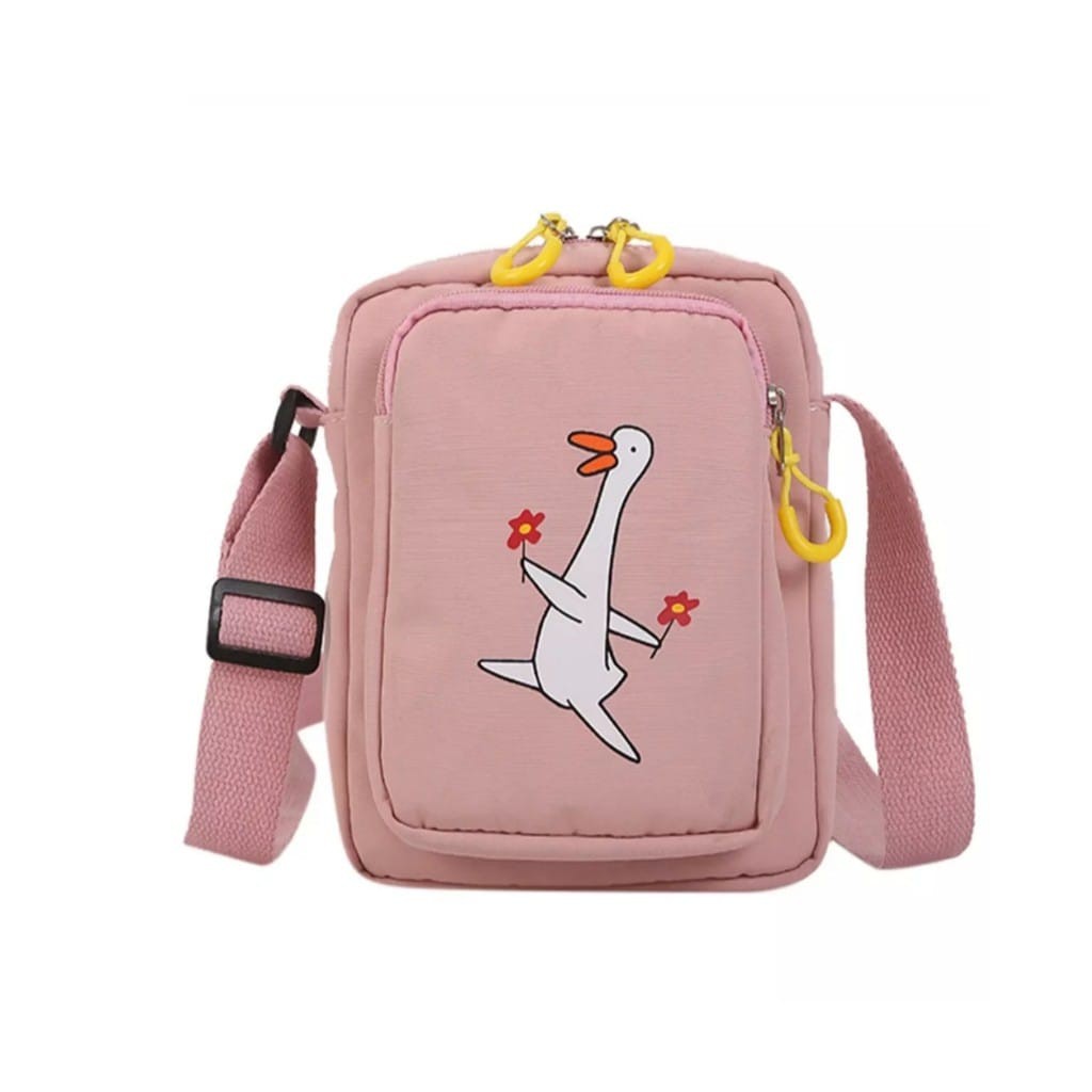 KSO_BAG - Tas Selempang Anak Wanita Dan Laki Laki Termurah Motif Carakter Mini DUCK Korea Style