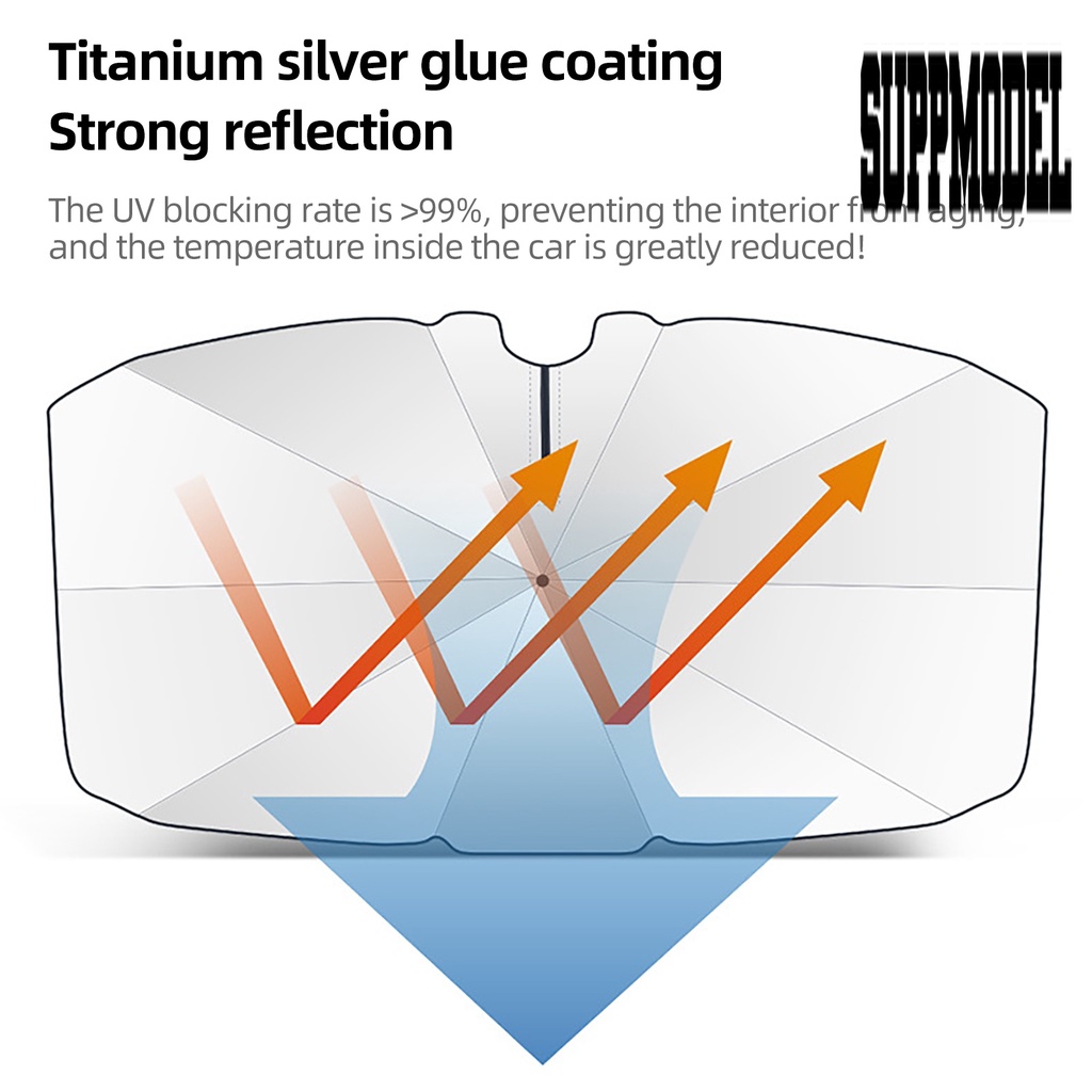 &lt; Auto sunshade &gt; Payung Kaca Depan Mobil Lipat Kuat Tahan Lama