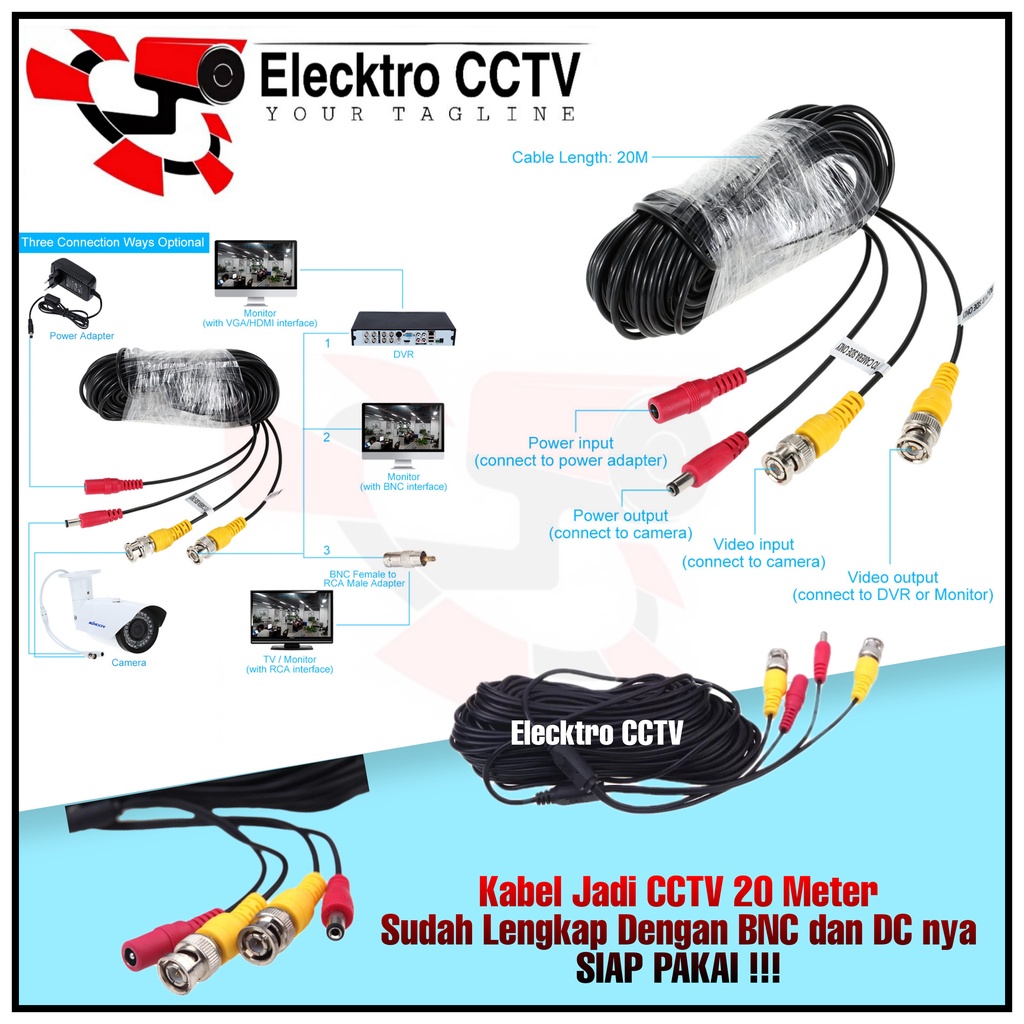 Sambungan Kabel POWER CCTV 5,5MM Sambungan Kabel Listrik Kabel Tembaga