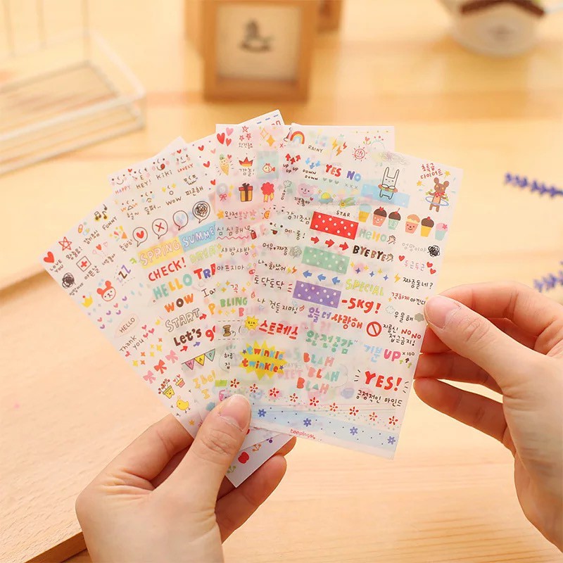 

ATM.Medan Sticker Kartun Korea/ Drawing Marker Stiker Isi 6
