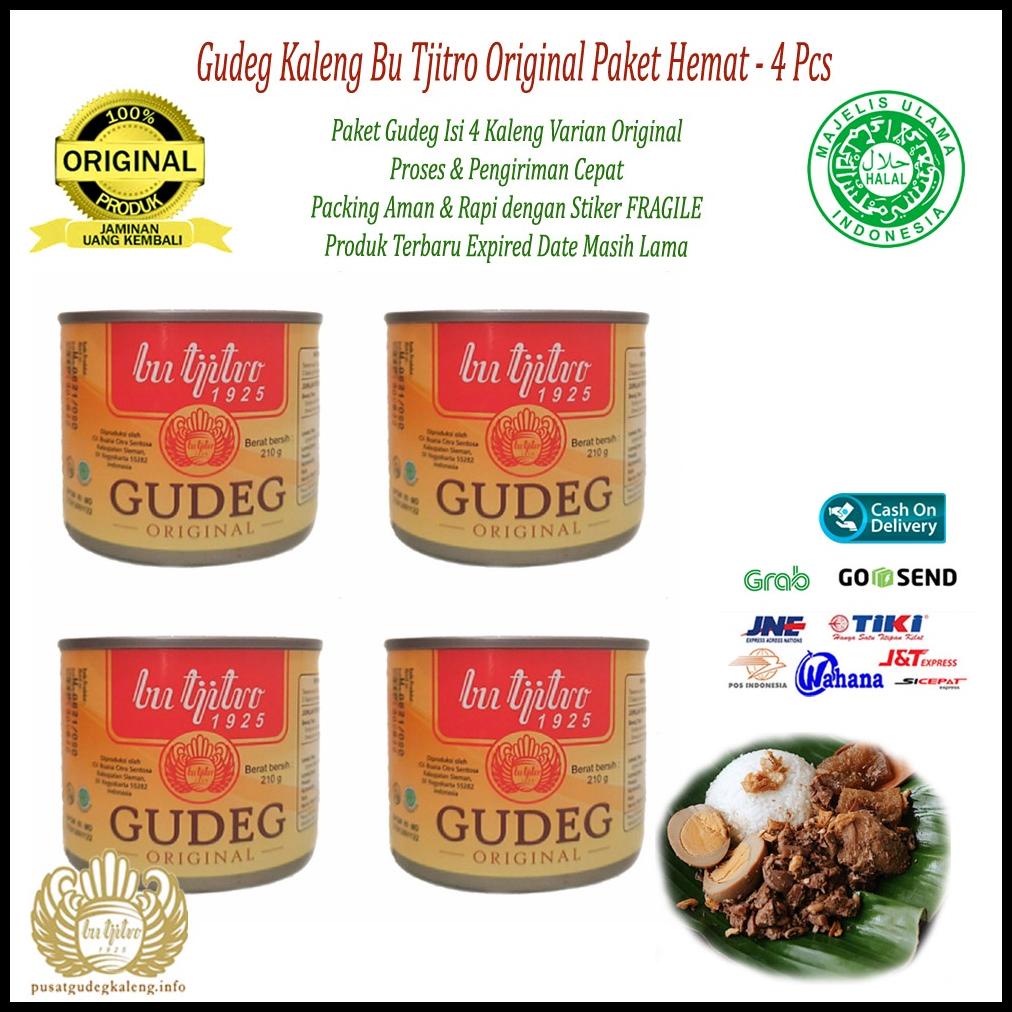 

Gudeg Kaleng Bu Tjitro Original Paket Hemat Special Promo - Isi 4Pcs