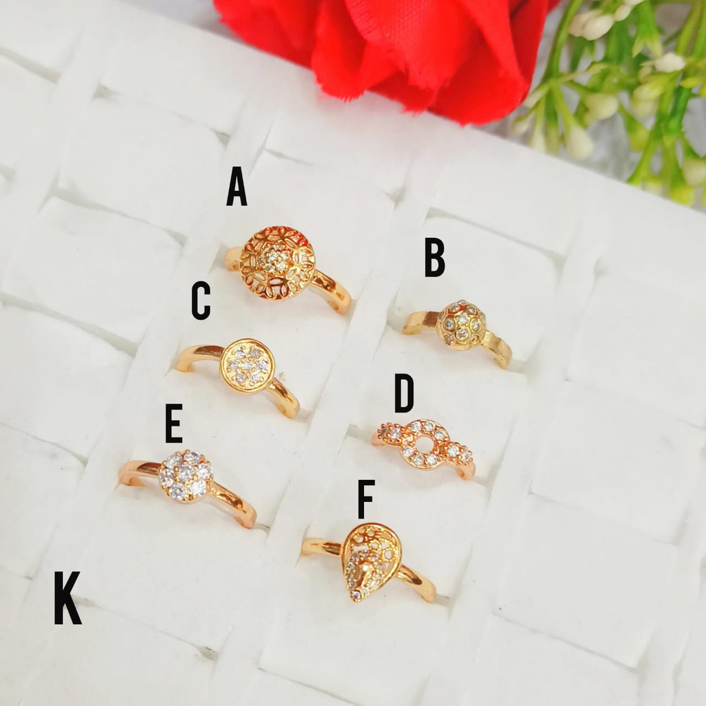 Cincin Anak TITANIUM permata gold bermotif, TIDAK KARAT &amp; TIDAK MUDAH LUNTUR TIDAK KARAT || COD