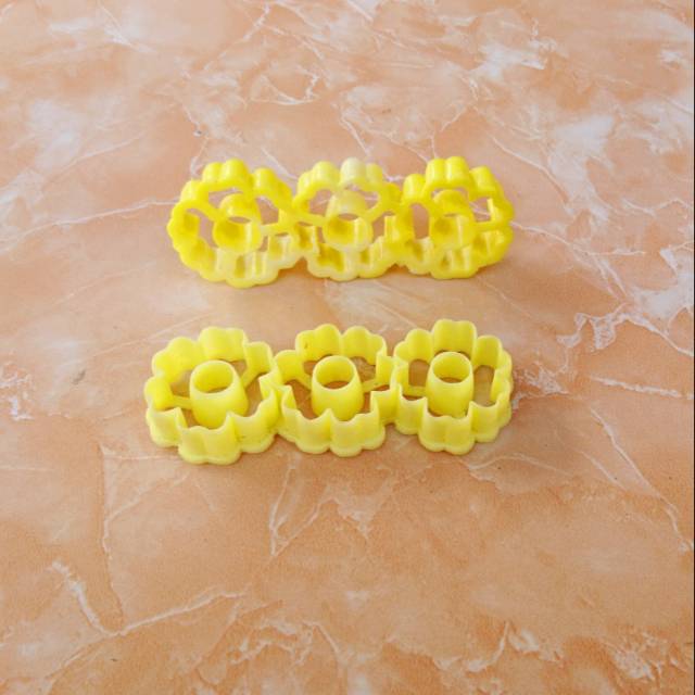 Cookies cutter cetakan kue kering nastar donat bunga mini 3 baris