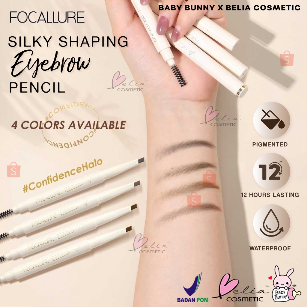 ❤ BELIA ❤ FOCALLURE Silky Shaping Eyebrow Pencil FA202 | Tahan Air Sliding Pensil alis-Makeup | Eyebrow Pen | Pensil Alis | BPOM