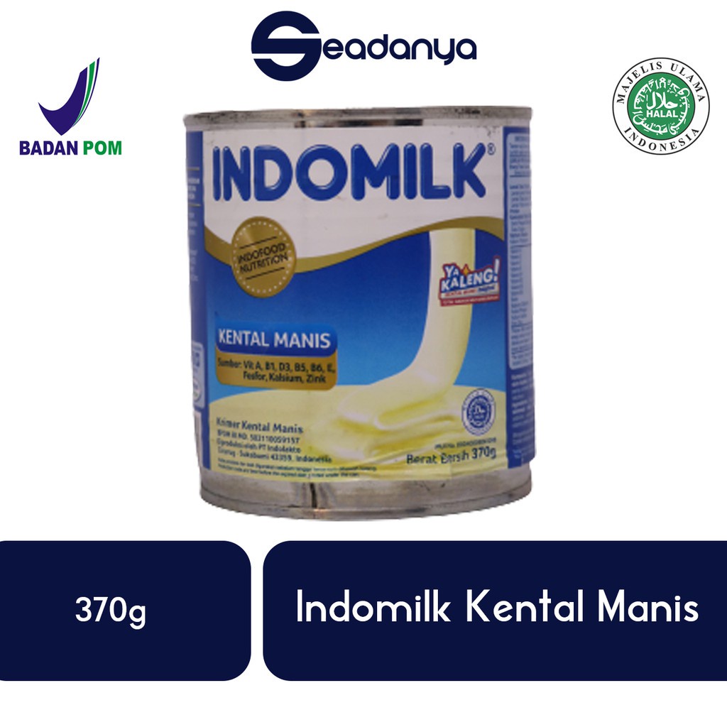 

Indomilk Kental Manis Putih - Susu Kental Manis 370g - Halal MUI & BPOM