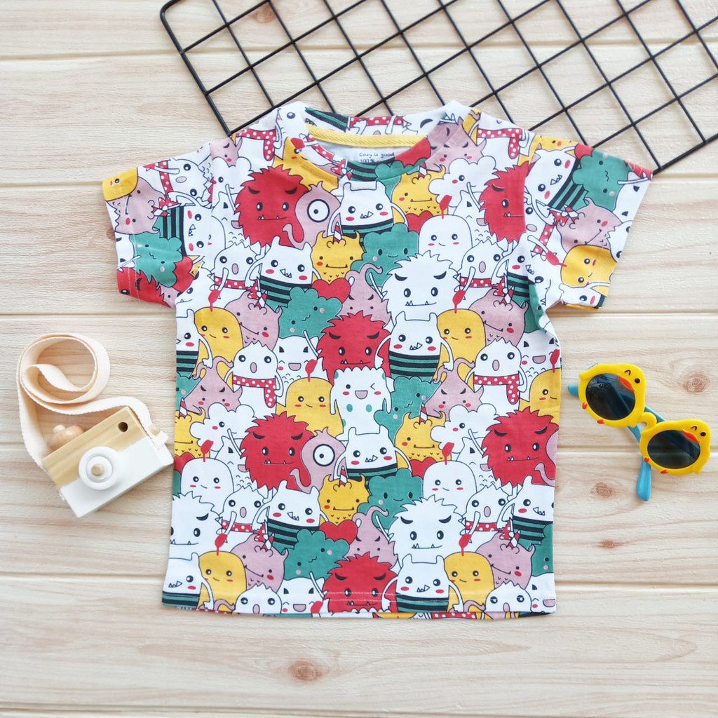  KAOS  ANAK FULL  PRINT  KAOS  ANAK FULL  MOTIF  PATCHWORK 