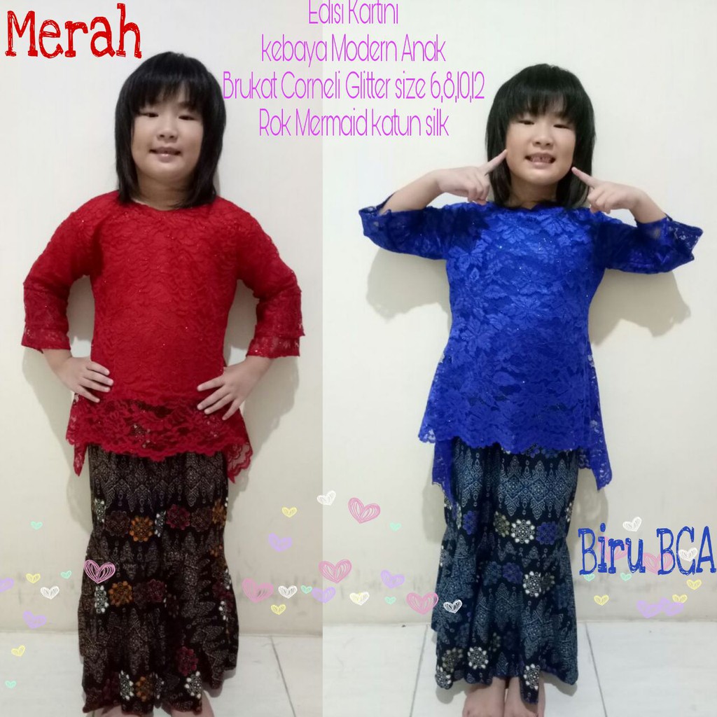 Kebaya Kartini Anak Paud Kebaya Tk Smp Anak Sd Kebaya Encim By