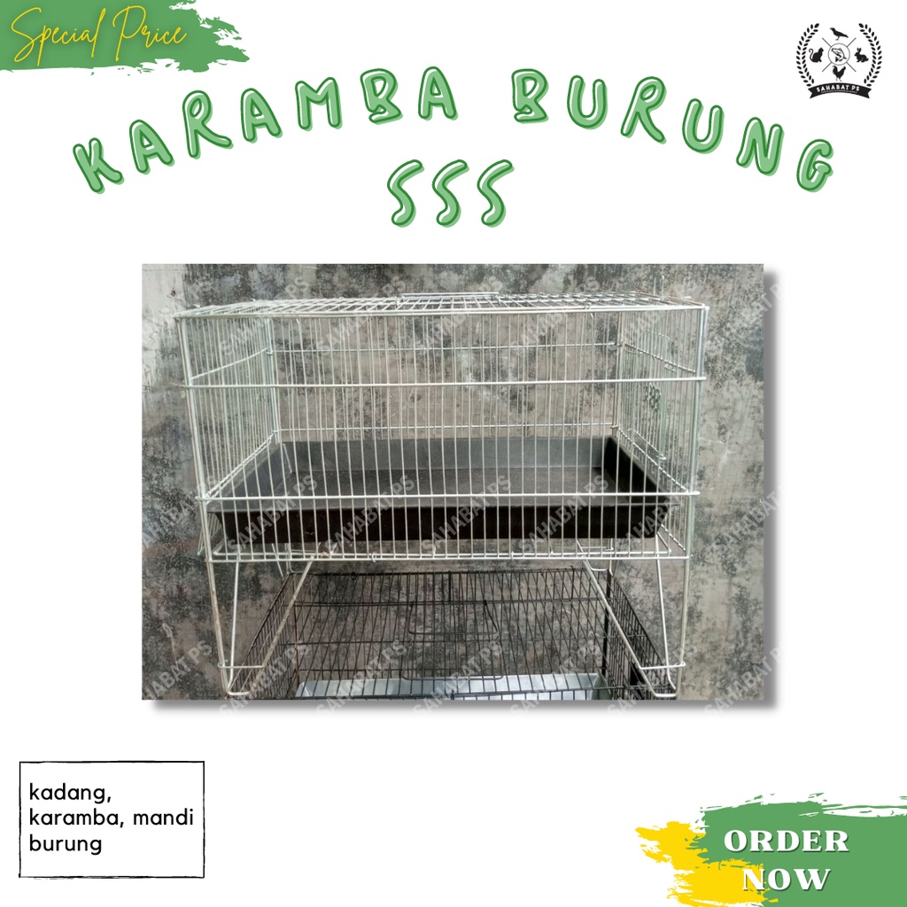 KARAMBA TEMPAT MANDI BURUNG SANGKAR MANDI BURUNG STAINLESS WARNA RANDOM