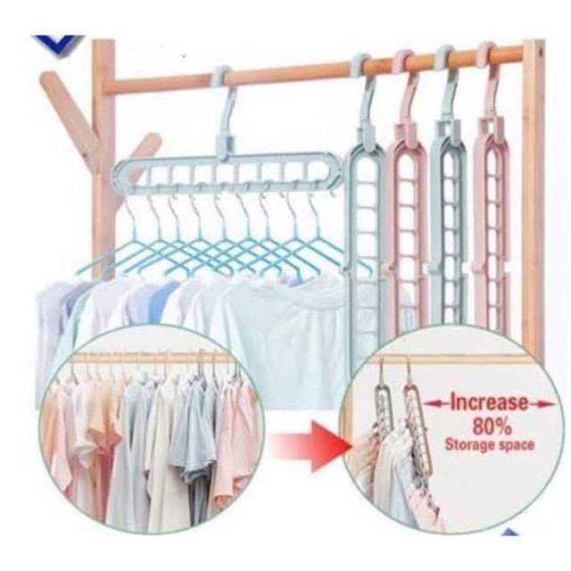 Gantungan Baju Multifungsi Hemat Tempat Magic Hanger