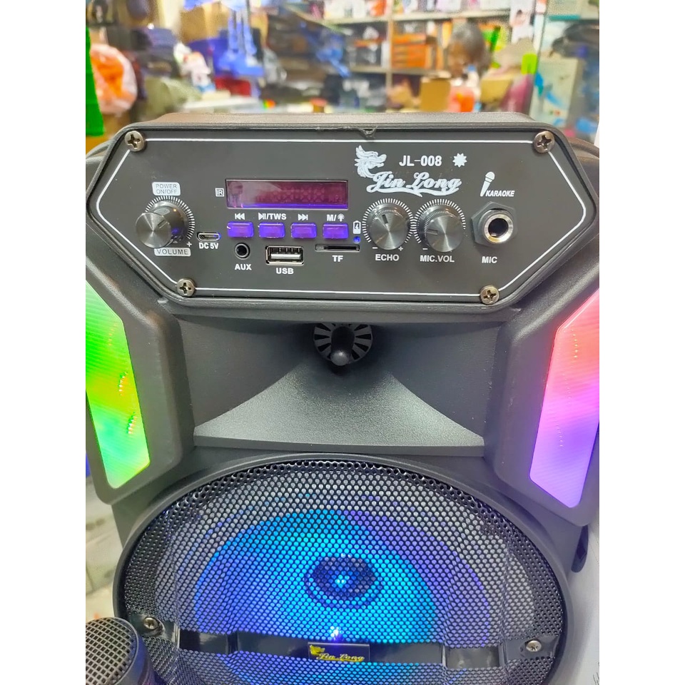 Speaker Bluetooth Karaoke Fleco F-8606/JL-008/F-8608 8,5 Inch Gratis Microphone Super Bass /Salon Aktif