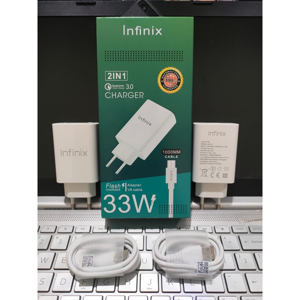 TC CHARGER CASAN INFINIX 2 IN 1 33 WATT QUICK CHARGE 3.0 FAST CHARGING