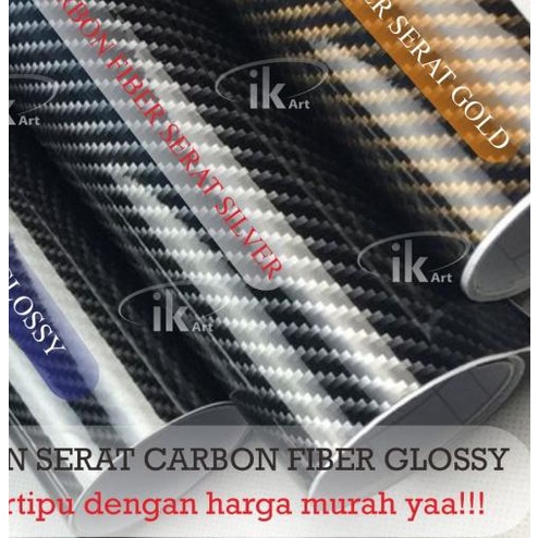 ◊ 2D CARBON FIBER STICKER MOBIL STIKER CARBON GLOSSY NOT CARBON 3D 5D 6D - LEBAR 50cm ♂