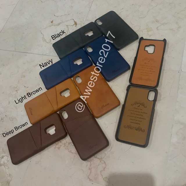 Leather Case Card Casing Kulit Iphone 6 6+ 7 7+ 8 8+ X XS XR 11Pro 11 Pro Max Note 9 10 10+ S9 S9+