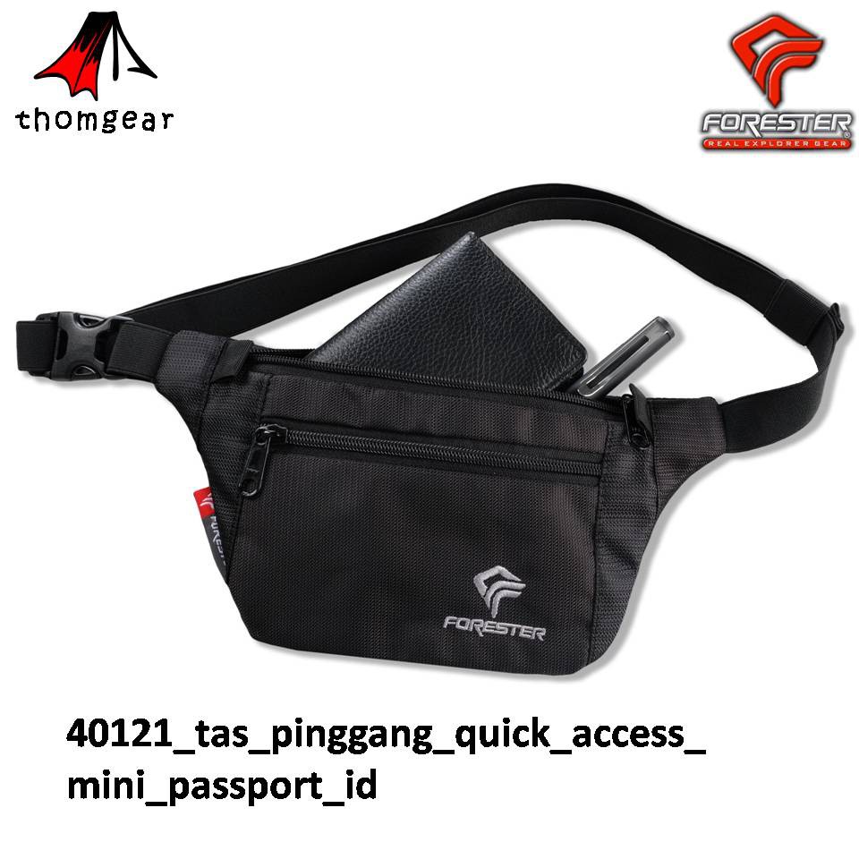 Waistbag Tipis Forester Adventure 40121 Tas Pinggang Quick Access Mini Passport Id Original Thomgear