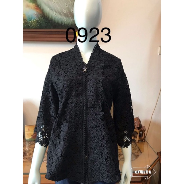 Kebaya alexuez brukat full bros hitam Kebaya premium hitam 0923